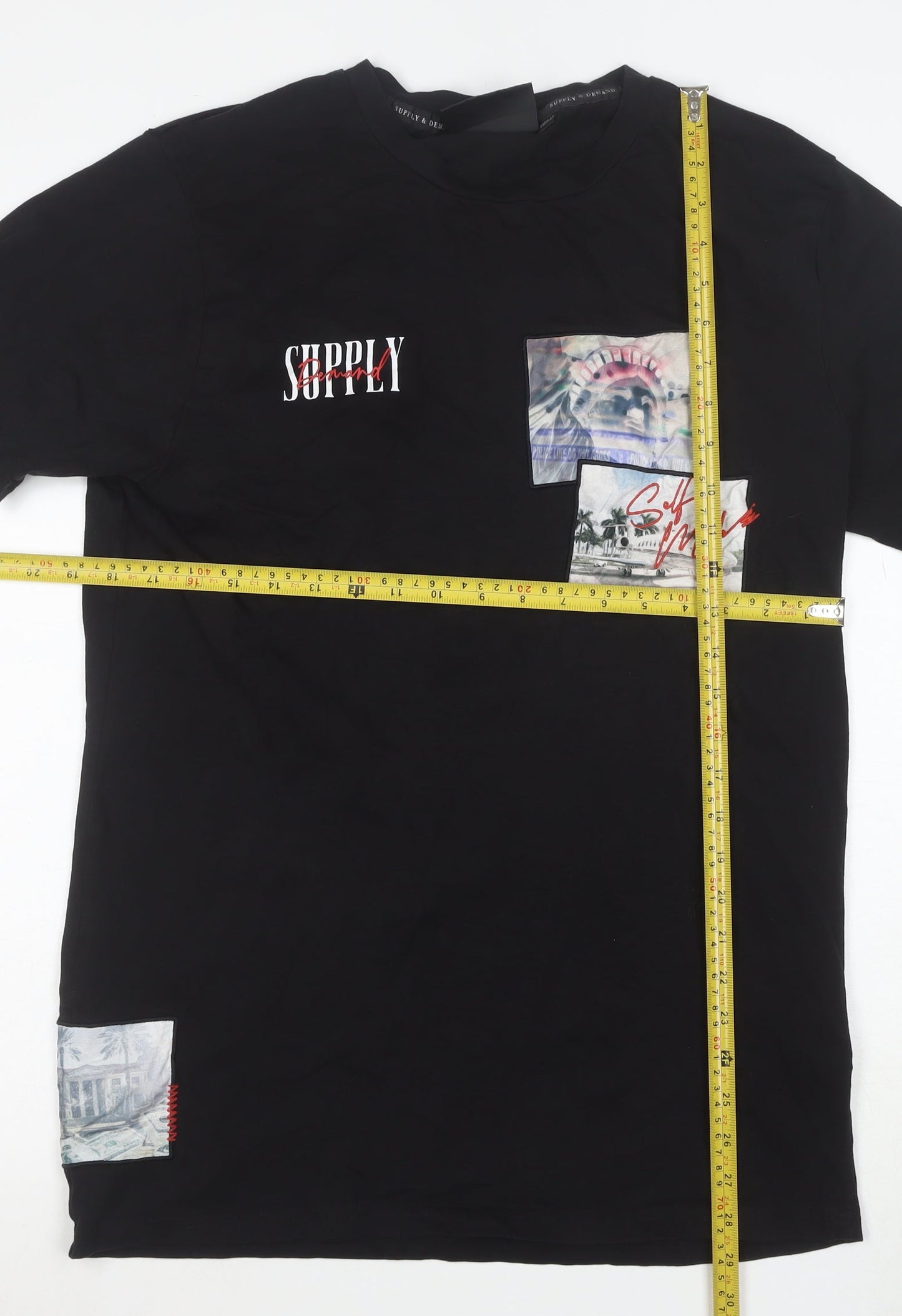 Supply & Demand Men's Black XL Graphic Print Crew Neck T-Shirt