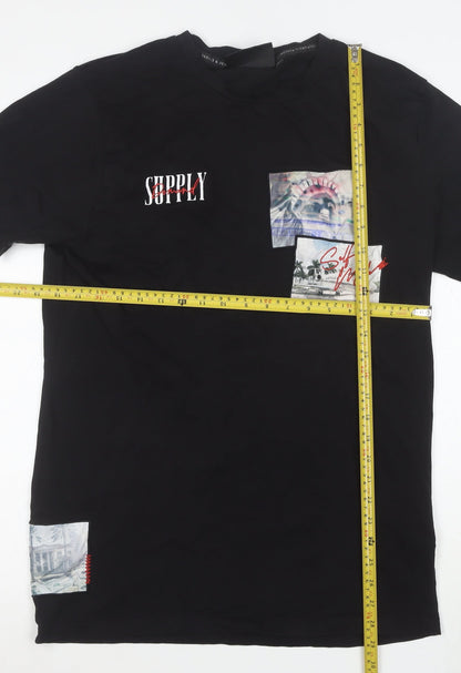 Supply & Demand Men's Black XL Graphic Print Crew Neck T-Shirt