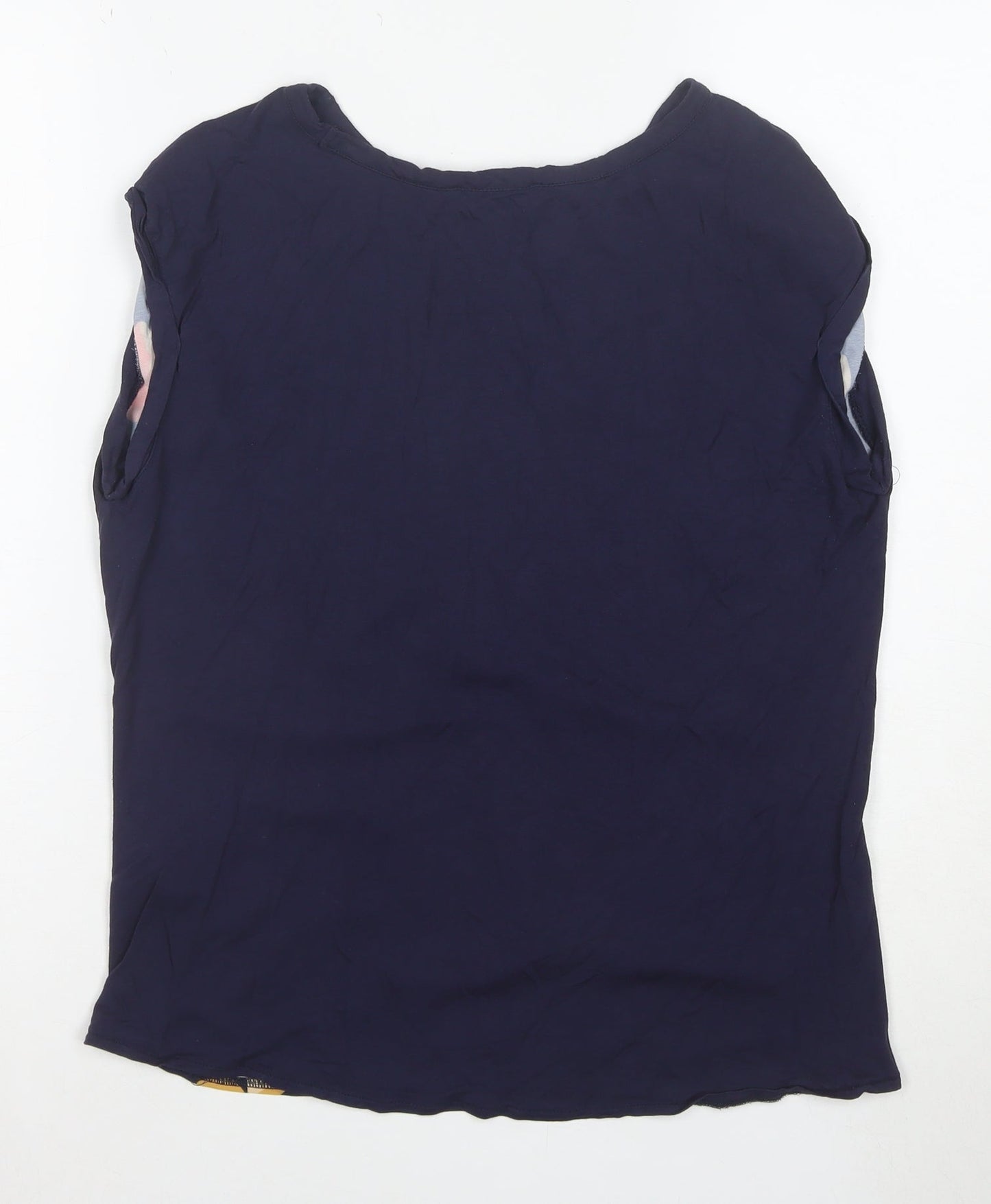 Oasis Women's Blue Butterfly Print Sleeveless Blouse Size S