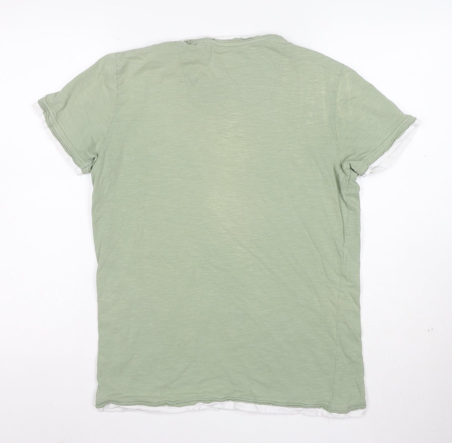 Broken Standard Men's Green Crew Neck Short Sleeve T-Shirt Size M