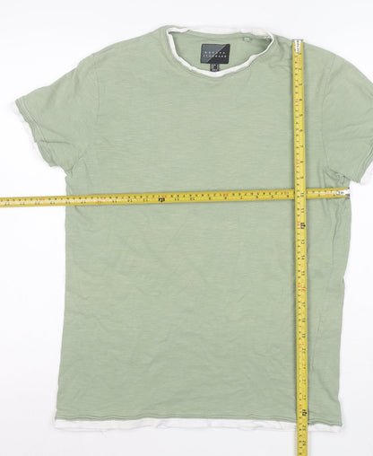 Broken Standard Men's Green Crew Neck Short Sleeve T-Shirt Size M