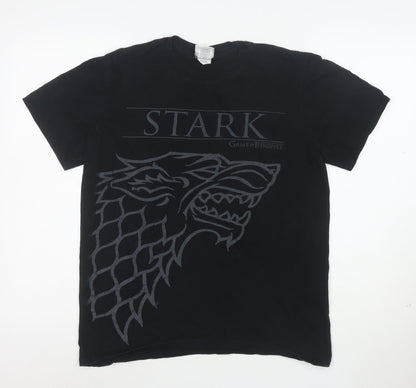 Game of Thrones Women's Black House Stark T-Shirt Size M