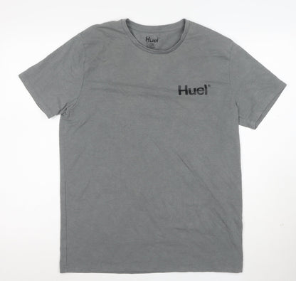 Huel Men's Grey XL Crew Neck Short Sleeve T-Shirt