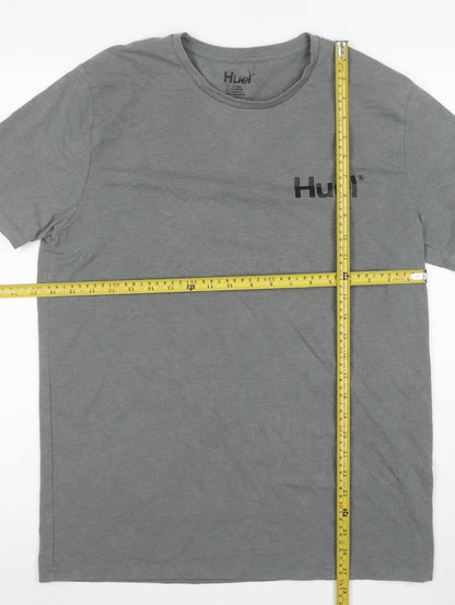 Huel Men's Grey XL Crew Neck Short Sleeve T-Shirt