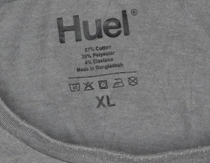 Huel Men's Grey XL Crew Neck Short Sleeve T-Shirt