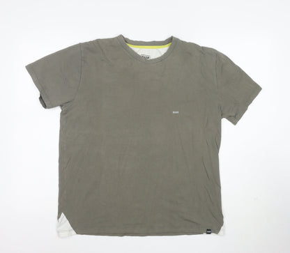 BAM Men's Khaki Bamboo Cotton Crew Neck Short Sleeve T-Shirt XL