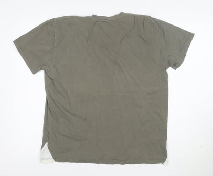 BAM Men's Khaki Bamboo Cotton Crew Neck Short Sleeve T-Shirt XL