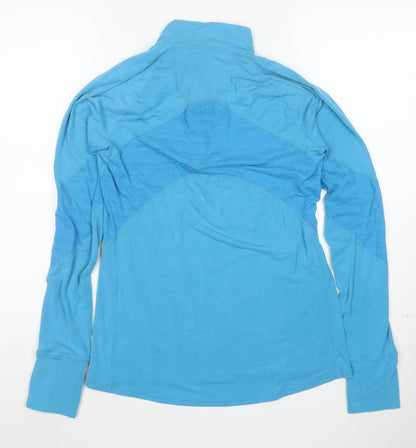 GapFit Womens Blue 1/4 Zip Pullover Hoodie S Lightweight Breathable Top