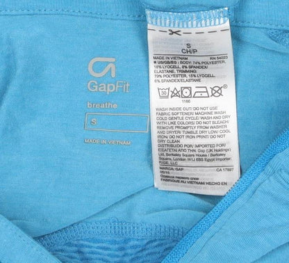 GapFit Womens Blue 1/4 Zip Pullover Hoodie S Lightweight Breathable Top