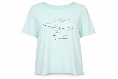 Betty Barclay Women's Blue Cotton Studded T-Shirt Size 20