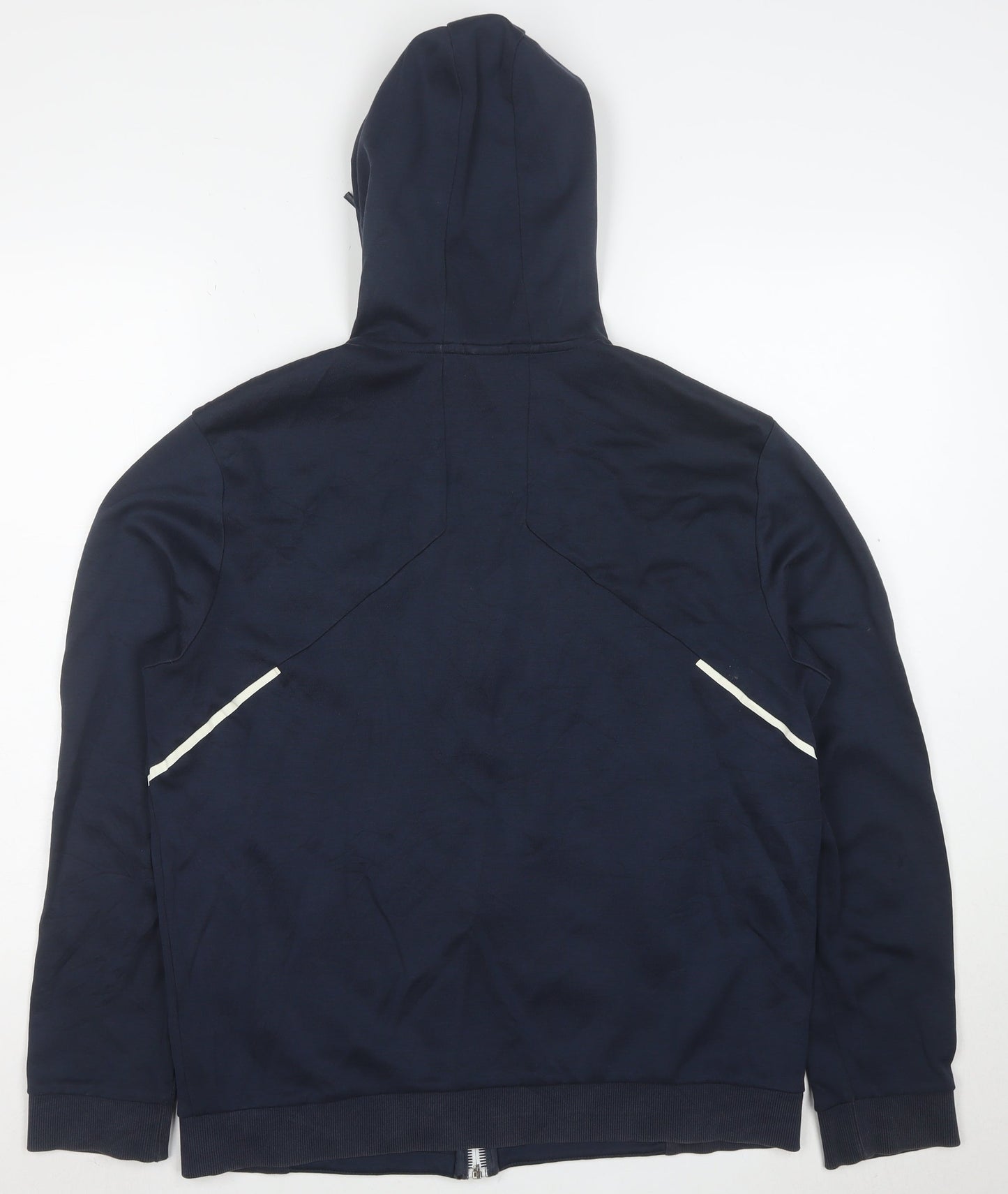 Hugo Boss Men's Blue Full Zip Hoodie XL Regular Fit Cotton