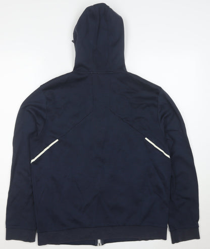 Hugo Boss Men's Blue Full Zip Hoodie XL Regular Fit Cotton