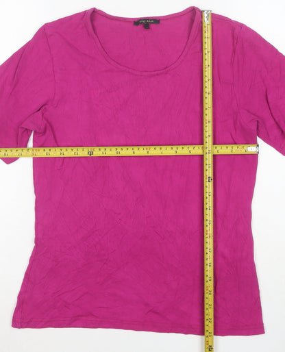 Ately Amke Women’s Pink Short Sleeve Basic Stretch T-Shirt Size M