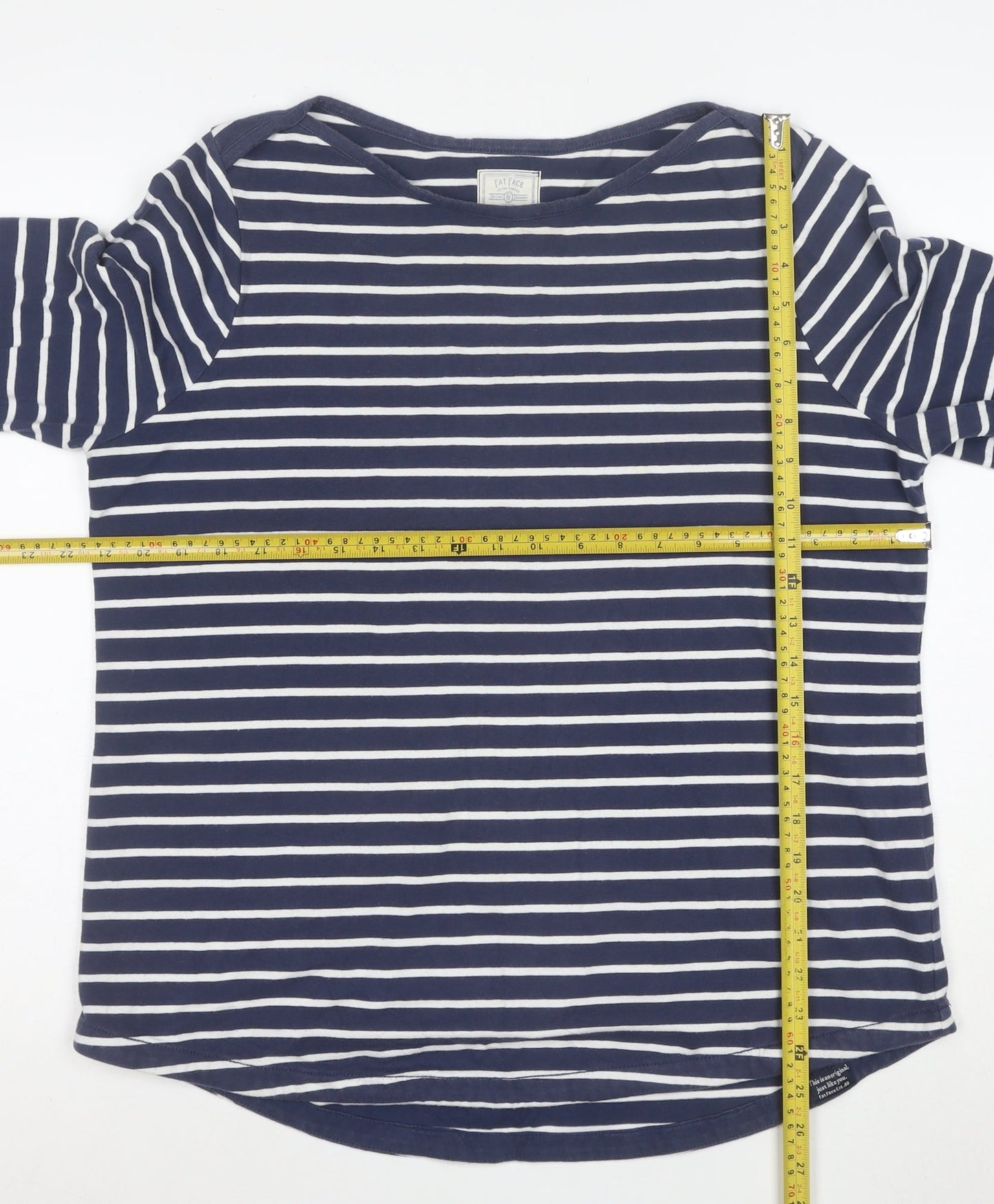 Fat Face Women’s Blue Striped Long Sleeve Breton T-Shirt Size 16