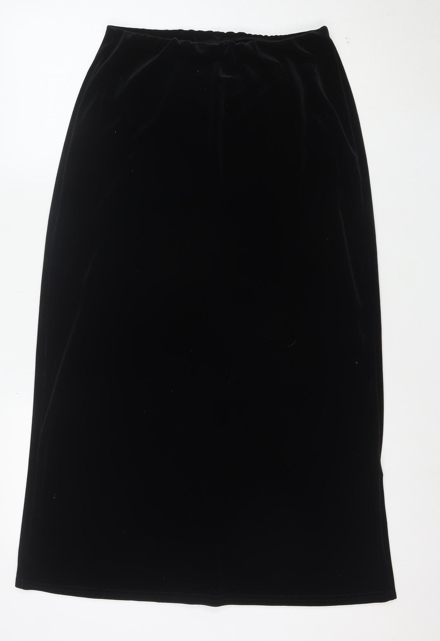 Twotone Womens Black Velvet Pencil Skirt Size 12 Stretch