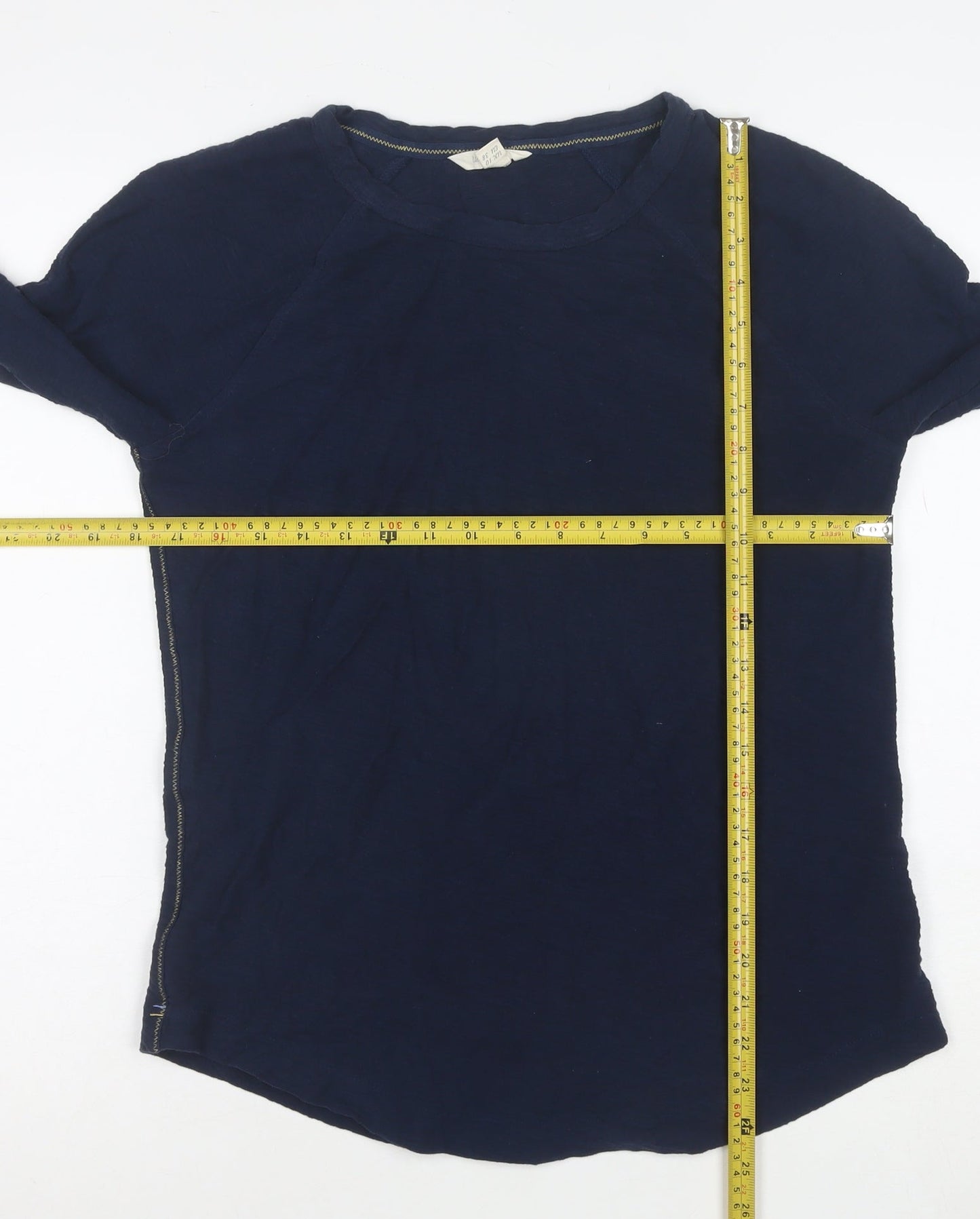 White Stuff Women's Blue Long Sleeve Cotton Zip T-Shirt UK 10