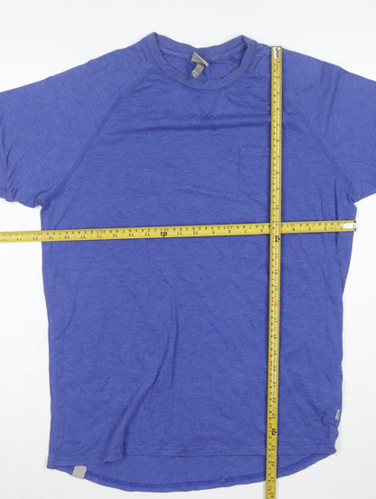 Bench Womens Blue Basic Short Sleeve Crew Neck T-Shirt M
