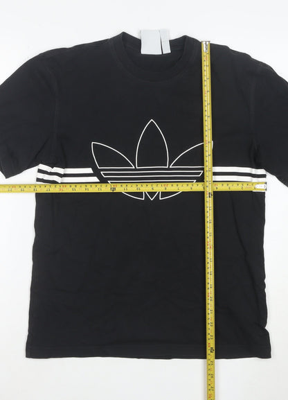 Adidas Men's Black XS Trefoil Logo Short Sleeve Cotton T-Shirt