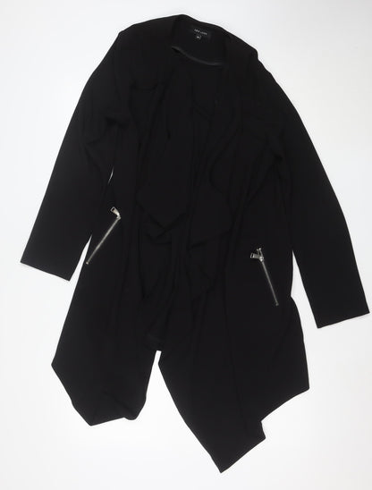 New Look Women's Black Size 10 Zip Front Mid-Length Jacket