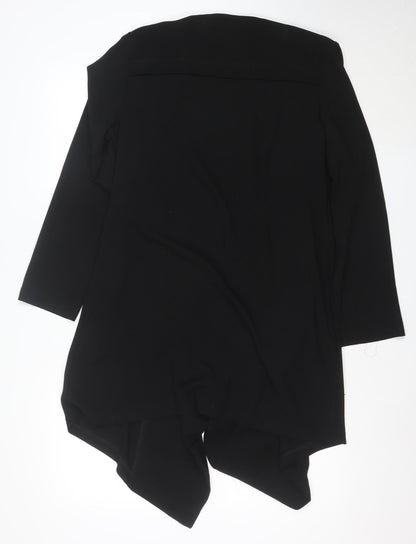New Look Women's Black Size 10 Zip Front Mid-Length Jacket
