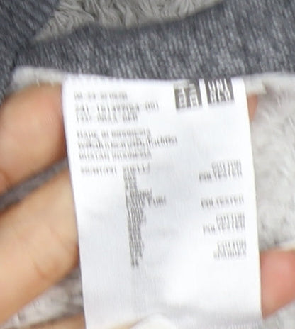UNIQLO Women's Grey Full Zip Hoodie Small Fleece Lined Casual