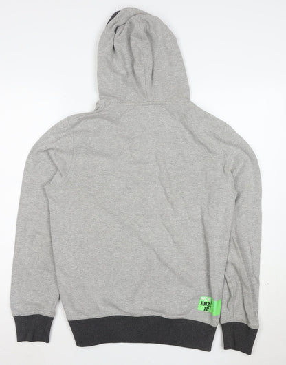 McKenzie Men’s Grey Henley Hoodie Medium Hooded Sweatshirt