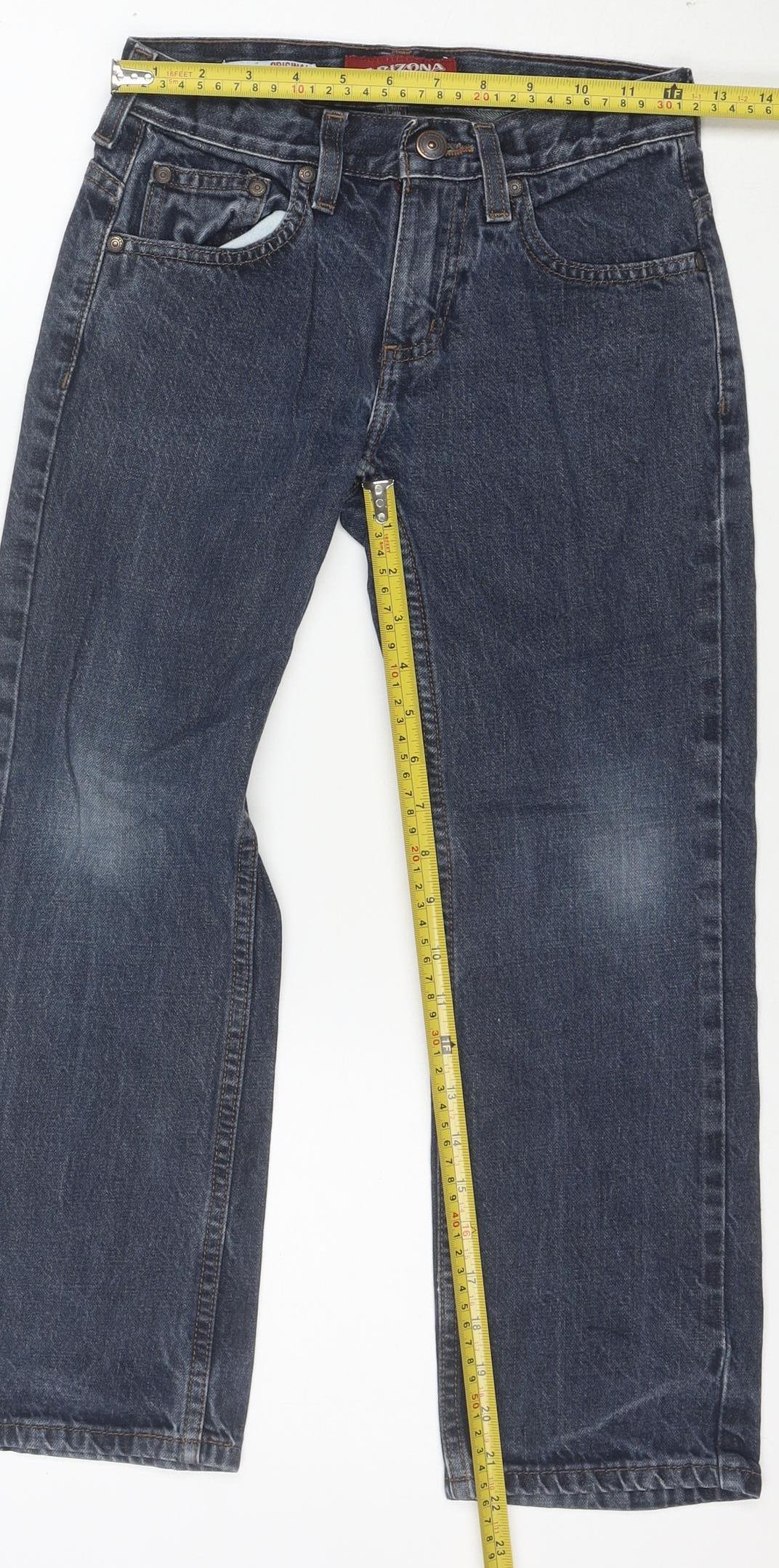 Arizona Jean Co. Womens Blue Straight Leg Denim Jeans Size 8 Regular