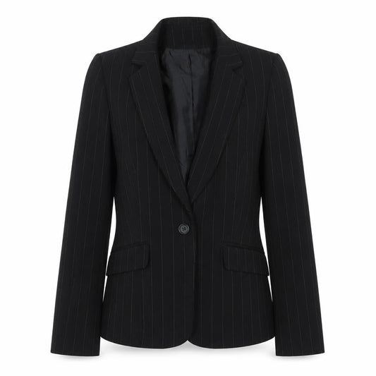 Dorothy Perkins Women’s Black Pinstripe Blazer Size 10 Regular Fit