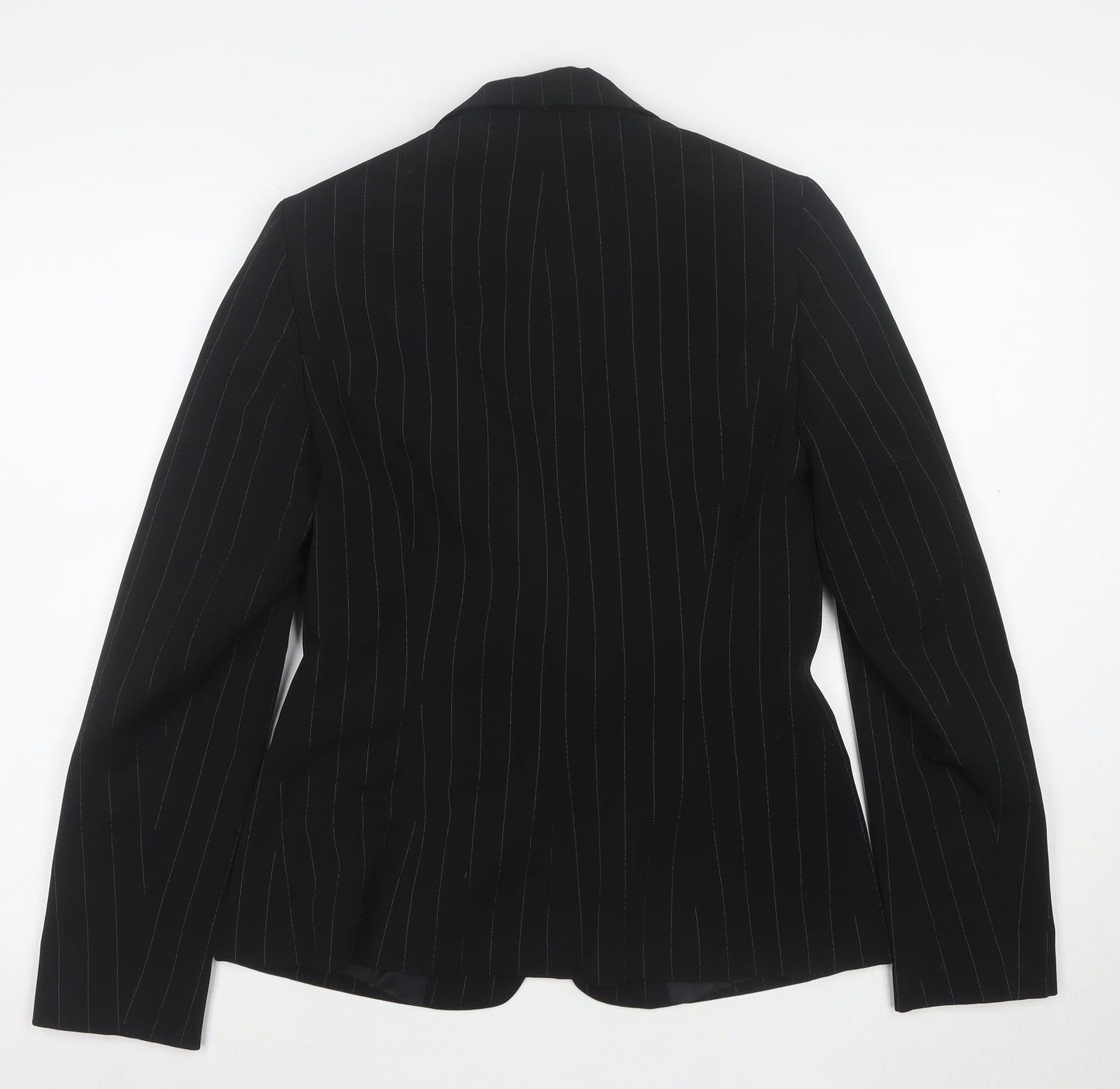 Dorothy Perkins Women’s Black Pinstripe Blazer Size 10 Regular Fit