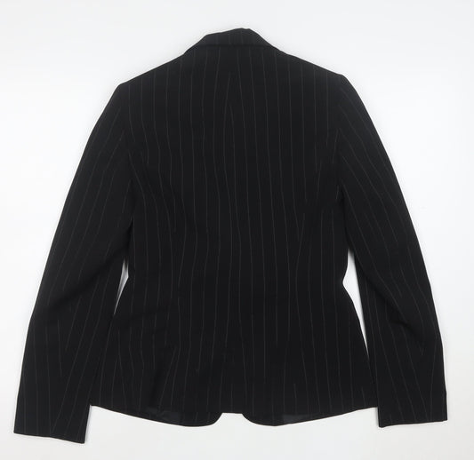 Dorothy Perkins Women’s Black Pinstripe Blazer Size 10 Regular Fit