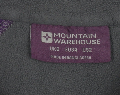Mountain Warehouse Womens Purple Fleece Pullover Size UK 6 Outdoor Layer