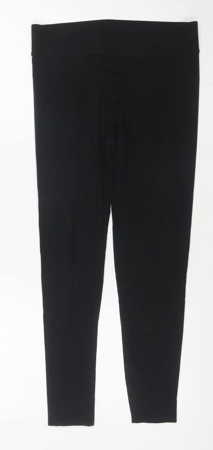 Marks and Spencer Women Black Size 8 Cotton Stretch Leggings