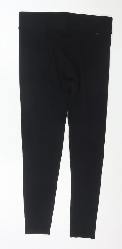 Marks and Spencer Women Black Size 8 Cotton Stretch Leggings