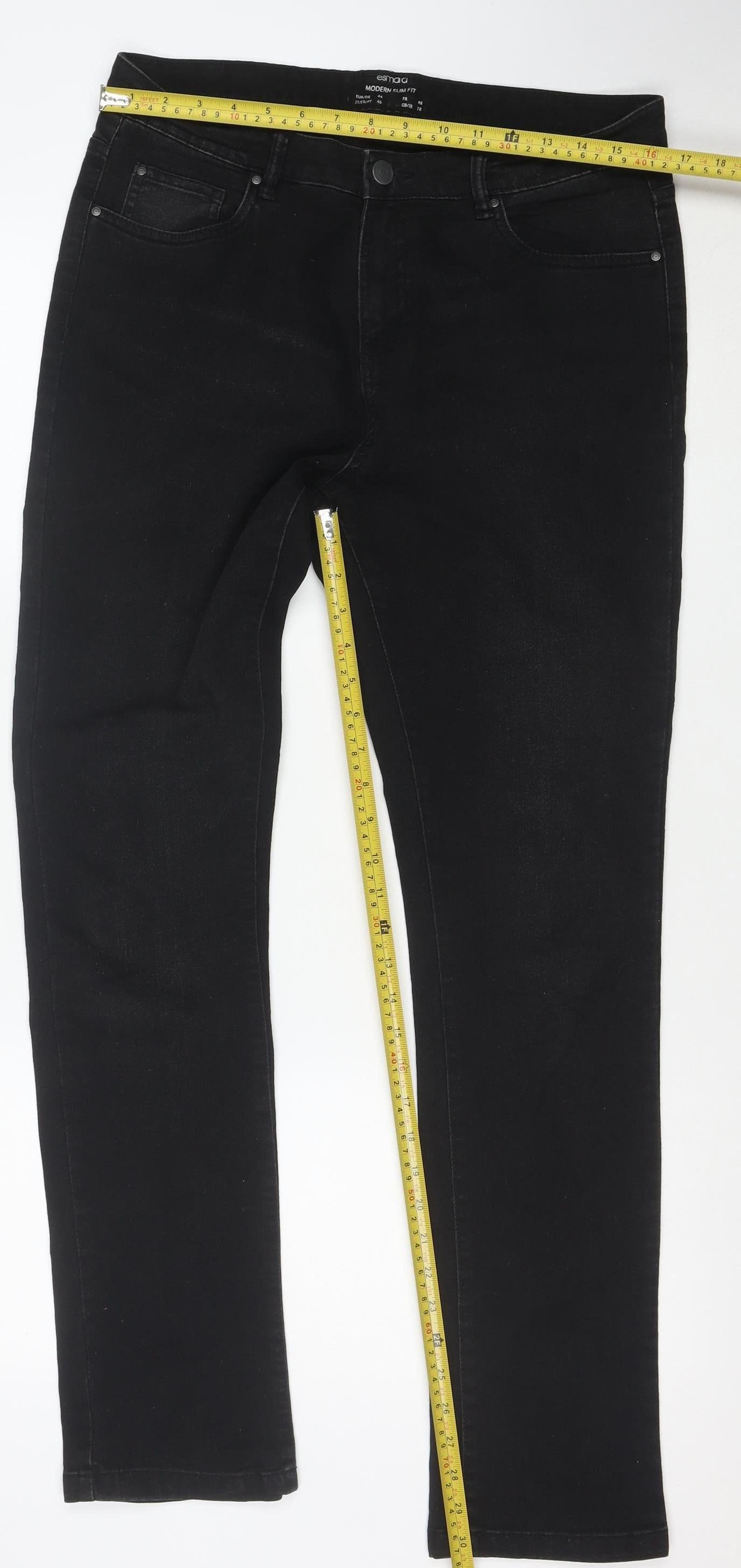 Esmara Women's Black Modern Slim Fit Stretch Jeans Size 18