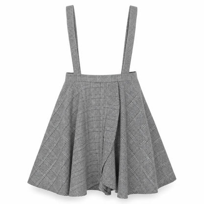 Boohoo Women's Black Check Wrap Skirt Size 16 Stretch Jersey