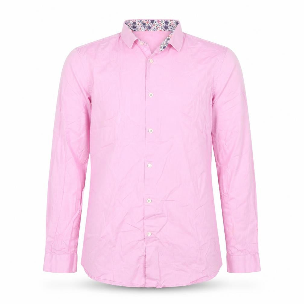Taylor & Wright Men's Pink Slim Fit Long Sleeve Button-Up Shirt Size 16