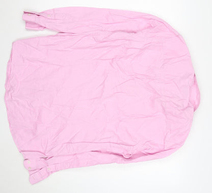Taylor & Wright Men's Pink Slim Fit Long Sleeve Button-Up Shirt Size 16
