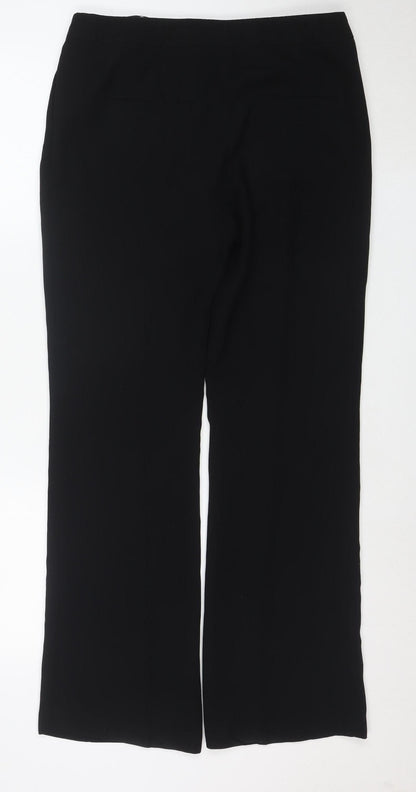 Next Women's Black Regular Fit Tailored Stretch Trousers Size 10