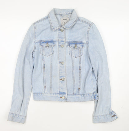 Denim Co Womens Blue Size 8 Regular Fit Basic Denim Jacket
