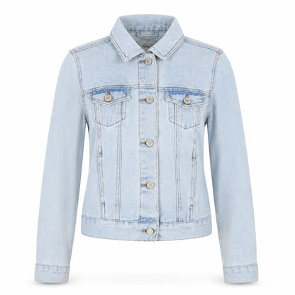 Denim Co Womens Blue Size 8 Regular Fit Basic Denim Jacket