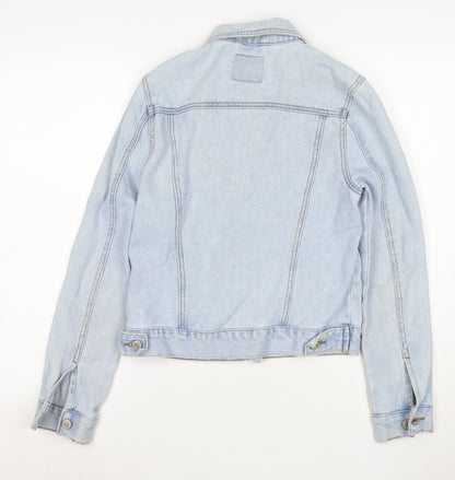 Denim Co Womens Blue Size 8 Regular Fit Basic Denim Jacket