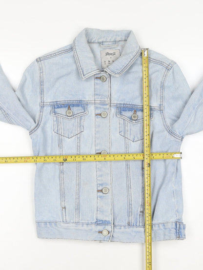 Denim Co Womens Blue Size 8 Regular Fit Basic Denim Jacket
