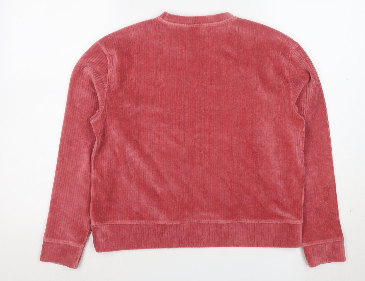 Red Herring Womens Pink Velour Pullover Sweatshirt Size 10