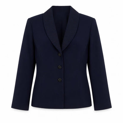 Perceptions Women's Blue Size 8 Shawl Lapel Single-Breasted Suit Jacket