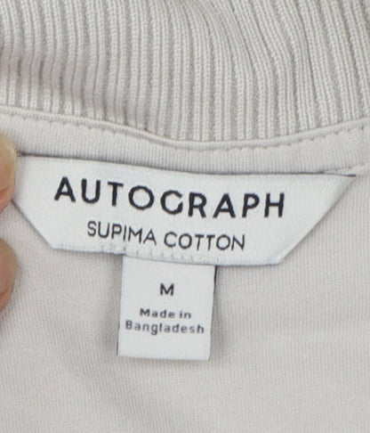 Marks and Spencer Autograph Men's Beige Short Sleeve Button-Up Shirt Size M