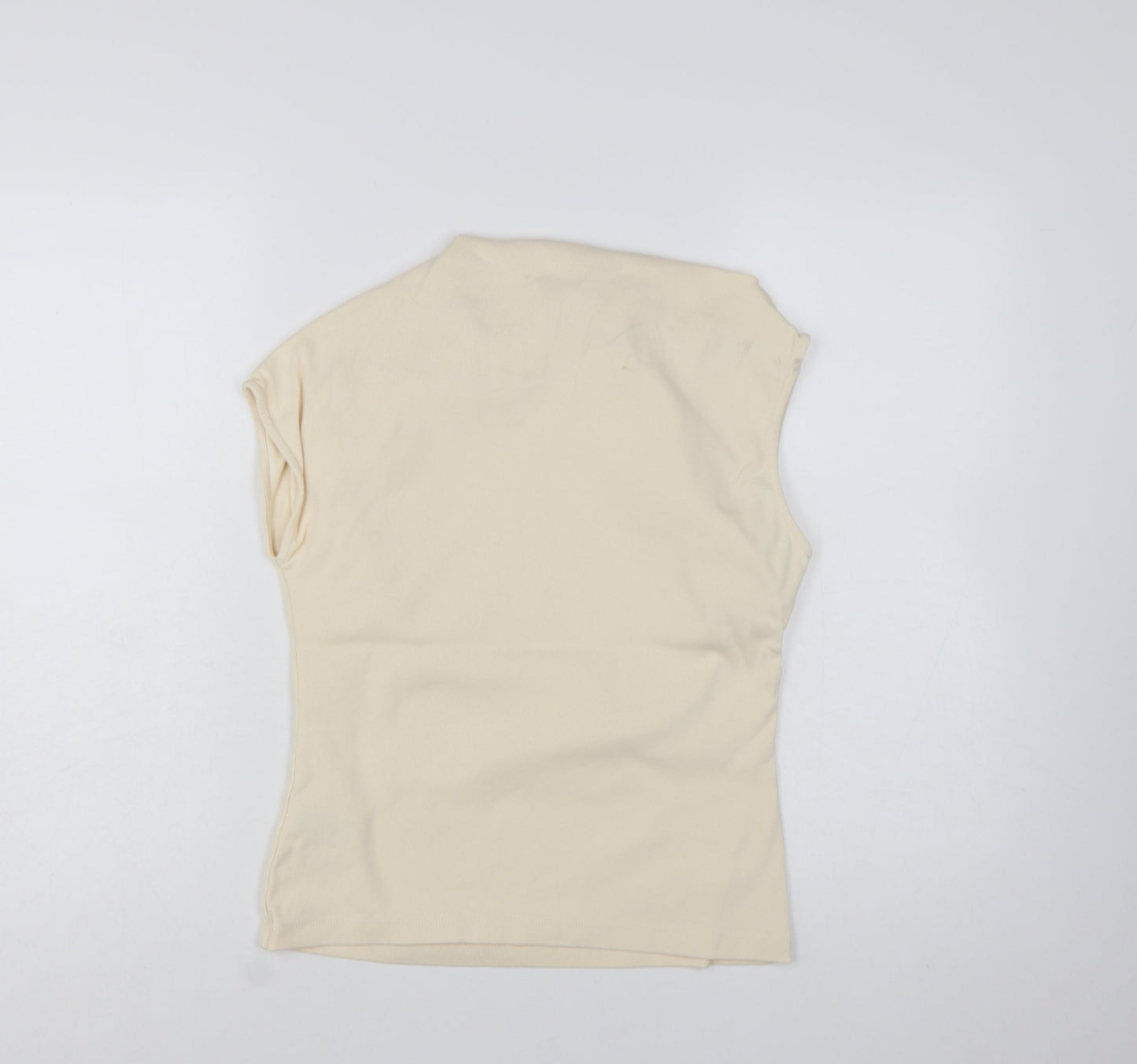 Marks and Spencer Women’s Beige Cotton Sleeveless Blouse Size 12