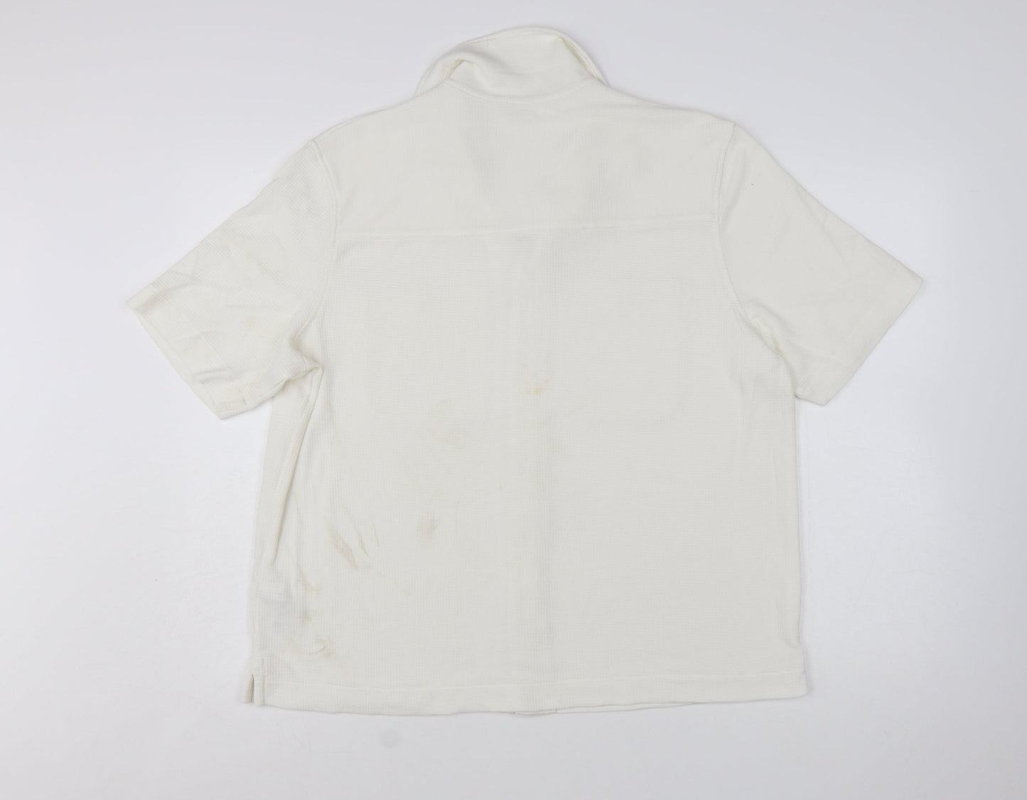 Marks and Spencer Autograph Men's Ivory Button-Up Shirt L Regular Fit