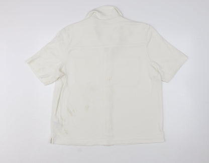 Marks and Spencer Autograph Men's Ivory Button-Up Shirt L Regular Fit