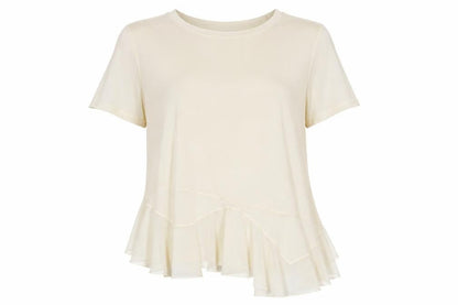 Marks & Spencer Women’s Ivory Ruffle Hem Tunic Blouse Size 18