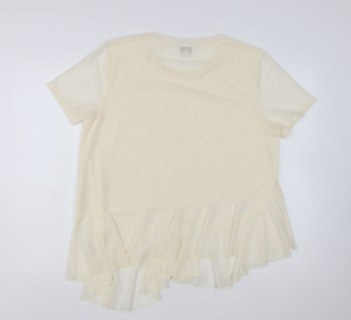 Marks and Spencer Women’s Ivory Ruffle Hem Tunic Blouse Size 18